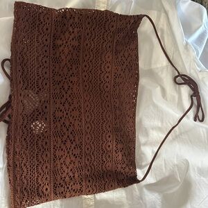 Brown cropped tank top